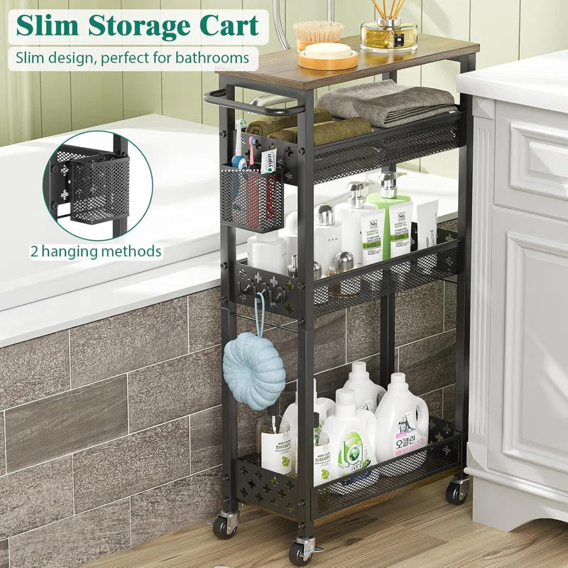 4-Level Slim Storage Cart