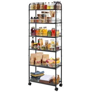6-Tier Slim Rolling Storage Cart 