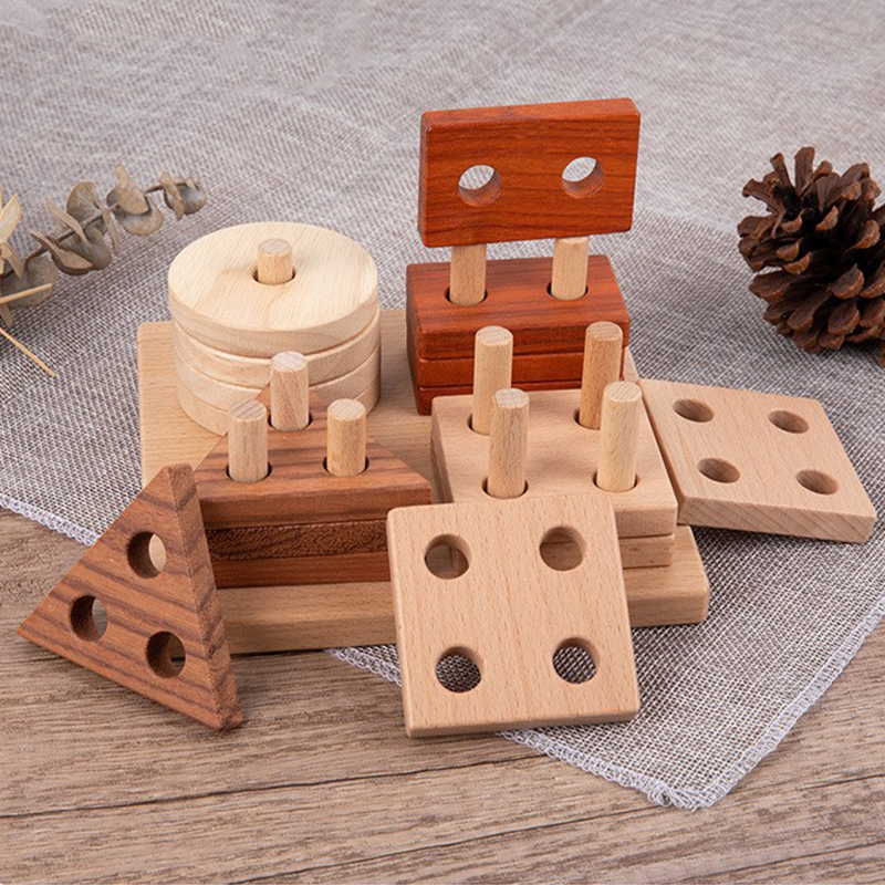 Wooden Shape Sorter Blocks