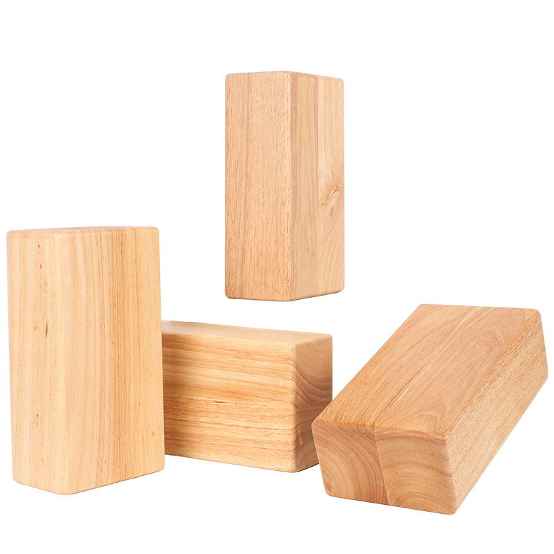 Solid wood yoga blocks