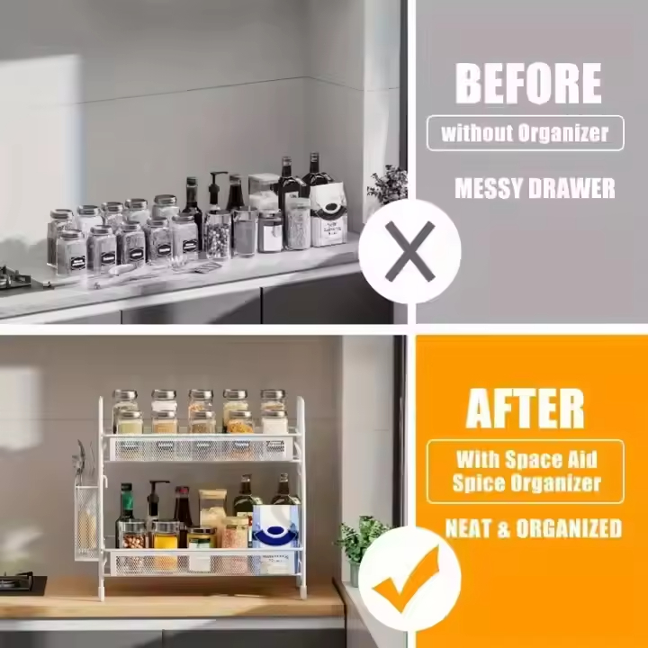 Stainless Steel Magnetic Spice Rack