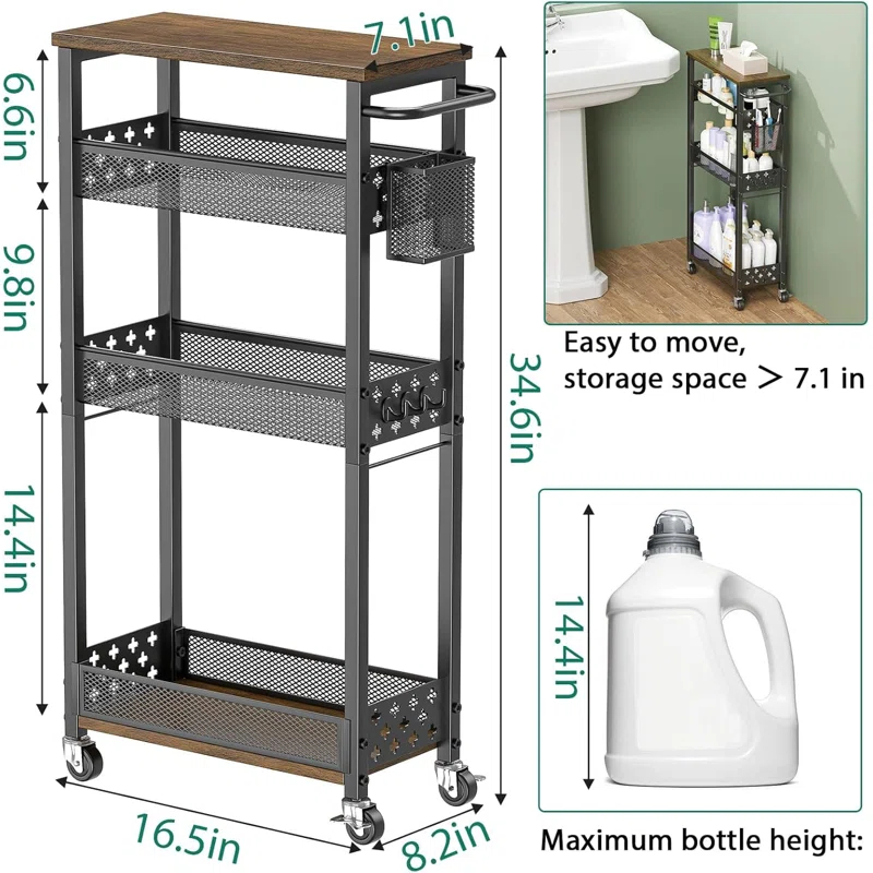 4-Level Slim Storage Cart